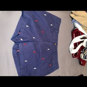 Navy blue polo shorts
